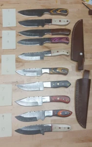 BG Knives Handmade Damascus Hunting Knifes handmade leather sheath You Pick! - Picture 1 of 19