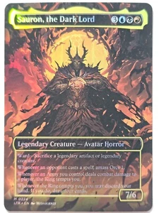 Comic style Sauron, the Dark Lord 01 Foil-Altered Art Custom MTG Creature - Picture 1 of 1
