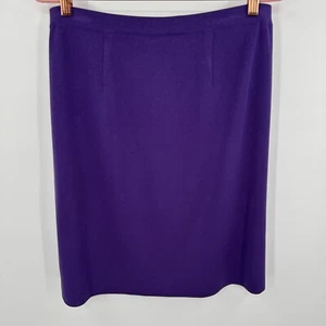 Exclusively Misook Straight Skirt Women XL Purple Knit Acrylic Low Waist Pull On - Picture 1 of 6