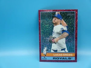 2025 Topps Heritage Lucas Erceg Chrome Burgundy Sparkle # 62 - Picture 1 of 2