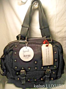 NEW CHLOE Black Large Suede Studs Tote Satchel Shoulder Bag Handbag Purse ID Tag - Picture 1 of 12