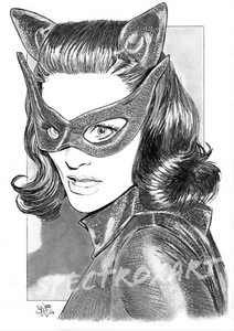 BATMAN '66 LIMITED EDITION ART PRINT "Catwoman" - Picture 1 of 2