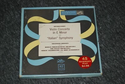 SIEGFRIED BORRIES Mendelssohn VIOLIN CONCERTO RCA WBC1049 BOX - Image 1 of 2