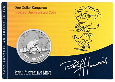 AUSTRALIA 1 Dollar 2007 Frosted UNC 'Kangaroo - Rolf Harris' C-Ni Type - Image 1 of 4