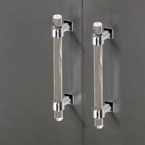 Clear Acrylic Drawer Pull Handle Dresser Knobs Cabinet Handles T Bar Knobs Acc - Picture 1 of 24