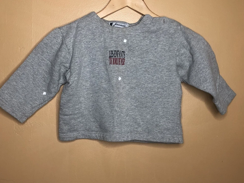 Suéter Jacadi Niño Talla 4 AÑOS Cuello Redondo Gris Manga Larga Foto 1 de 4