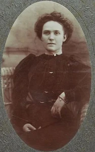 Antique Photo of Lovely Young Woman displaying her sweetheart bracelet. NICE - Picture 1 of 2