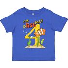 T-shirt tout-petit Inktastic I'm O-Fish-Ally quatre mignon poisson-clown quatrième anniversaire