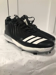 Adidas Boost Icon 3 Baseball Cleats Black White&Metal Size 13.5 Brand New Mlb - Picture 1 of 6