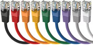 Cavo patch Ethernet 14 piedi Cat6 Gigabit rame puro 24AWG spina sagomata 9 colori - Foto 1 di 19