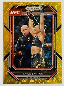 2023 Prizm UFC Gold Disco /10 Taila Santos #118 - Picture 1 of 9