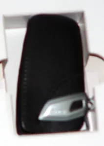 BMW Lines Leather Key Case Fob Black On Black F01 F02 F30 F25 F10 F07 F12 F20 - Picture 1 of 2