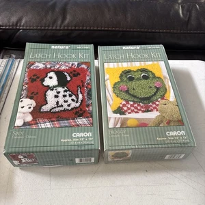 Natura Latch Hook Kit Lot of 2. #P353 Froggy and #P481 Spot (read Description) - Picture 1 of 10