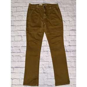 PILCRO Anthropologie Women’s Brown Straight Leg Utility Pants Size 32 Chino - Picture 1 of 8