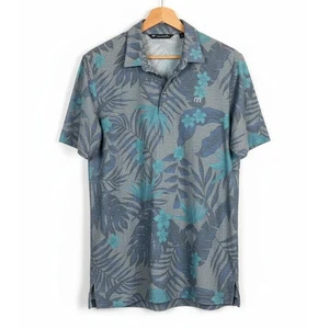 Travis Mathew Men's M Golf Athleisure Tropical Coastal Resortwear Floral Polo - Picture 1 of 11