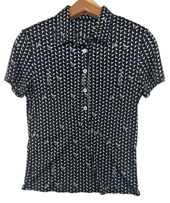 Top vintage Fendi para mujer talla M colección años 80 polo nailon logotipo deletreado diseñador Foto 1 de 4