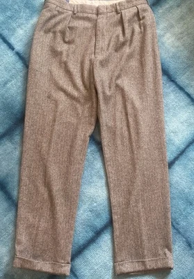 Vintage Polo Ralph Lauren Dress Pants 36x34* Tweed Herringbone Cuffed wool blend - image 1 of 4