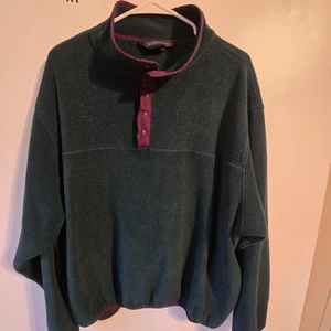 Vintage Lands End Druckknopf Fleece grün lila Borte Größe XL Unisex - Bild 1 von 6