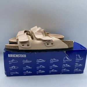 Birkenstock Uji Nubuck Suede Sandals Women 6 EU 37 New Beige Leather Boho NWOB - Picture 1 of 10