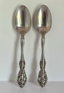 Vintage Set 2 Oneida Michelangelo 6" Edelstahl Besteck Teelöffel Würfel markiert - Bild 1 von 15