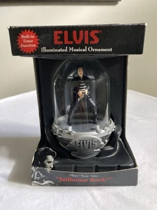 Elvis Presley beleuchtetes musikalisches Gefängnis Rock großer Weihnachtsschmuck in Box - Bild 1 von 6