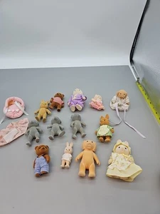 Vintage Sylvanian Forest Family Mice Berenwald Mice Family Rabbits Bears Lot 13 - Picture 1 of 15