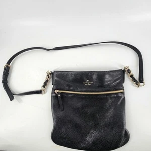 Kate Spade Jackson Top Zip Crossbody Bag  Black Pebble Leather Classic Everyday  - Picture 1 of 11
