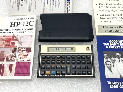 DULCE CALCULADORA FINANCIERA HP 12C con MANUAL MANUAL ESTUCHE DESLIZANTE Y BATERÍA PROBADA Foto 1 de 4