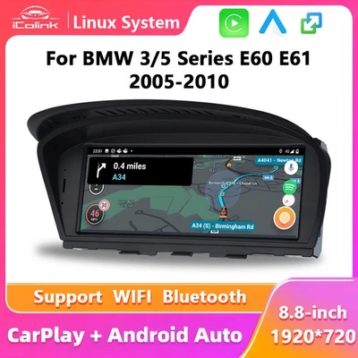 Linux Carplay Android Auto GPS 8.8'' Zoll Linux BMW 3er/5er E60 E90 CCC WIFI USB - Bild 1 von 4