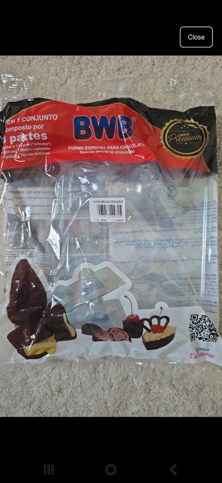 BWB 3 part chocolate mould medium textured teddy with heart - Image 1 of 1