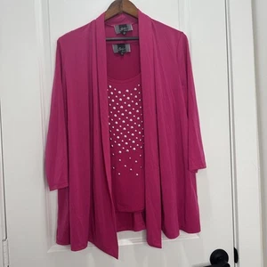 SLINKY MARKE DAMEN FUCHSIA 2 TEILIGES TOP SET XL - Bild 1 von 18