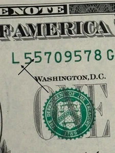 2021 Unc. S.F. $1 Bill Stuck Digit High 55 Gas Pump Error Fancy Note - Picture 1 of 3