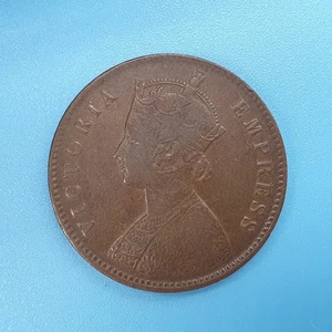 Queen Victoria India 1894 Milled Copper 1/4 Anna - Picture 1 of 2