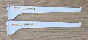 x2 Knape & Vogt KV 180 Series White 12" Shelf Bracket - Picture 1 of 5