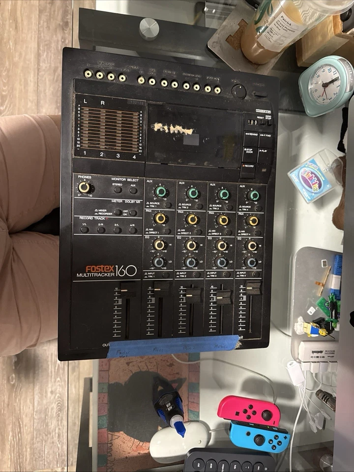 Fostex 160 4-Spur Recorder with Casette Multitracker 4-Channel POWERS ON - Image 1 of 4