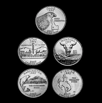 2007 D  Statehood Lot ~ Washington ~ Montana ~ Wyoming ~ Utah ~ Idaho - Image 1 of 2