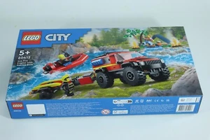LEGO® City Set No 60412 4x4 Fire Truck with Rescue Boat Brand New in Box - Picture 1 of 9
