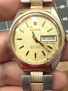 ~1978 Bulova Presidential Diver Set O Matic Automatic N7 men's watch Two tone - Afbeelding 1 van 14