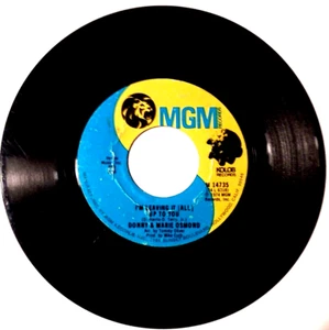DONNY & MARIE OSMOND- I'm Leaving It Up To You-Vinyl 45rpm MGM 1974 M 14735 - Imagen 1 de 4