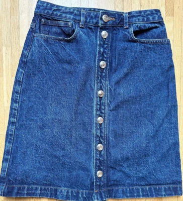 A.P.C. A Line Midi Rock Skirt Jeansrock Rue Madame Paris Denim Size 36 W 26 - Bild 1 von 4