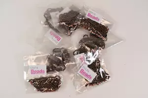 Job Lot 10 1m Packs Copper Ball Chain 1mm With Connectors Jewellery Making - Picture 1 of 3