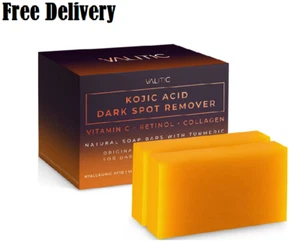 2Pack Kojic Acid Dark Spot Remover Soap Bars Vitamin C Retinol Collagen Turmeric - Picture 1 of 4