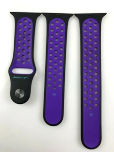 Original Apple watch Series 9 8 Nike Sport Band 38mm 40mm 41MM Black/Hyper Grape - Picture 1 of 8