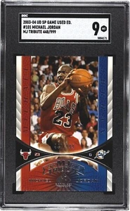 2003-04 UD SP Game Used ED. #101 Michael Jordan MJ Tribute # /999 Bulls SGC 9 - Picture 1 of 2