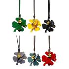 Auto Center Console Rearview Four Leaf Clovers Ornament Pendant for Wedding Gift