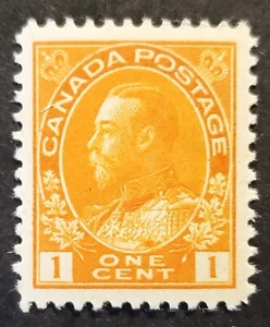 Stamps Canada Mint: #105 1c orange yellow Die I Admiral single VF MLH - Picture 1 of 2