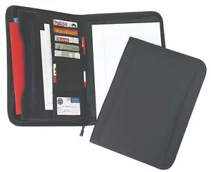 Zippered Portfolio Business Folder Padfolio A4 Writing Pad Document Organizer - Picture 1 of 1