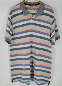Mens Izod Golf Polo Shirt Sz XL Multicolor Stripes Collar Pullover Buttons  - Picture 1 of 2