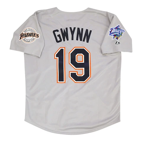 Tony Gwynn San Diego Padres 1998 World Series Grey Road Jersey Men's (M-2XL) Cover