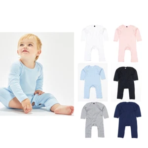Babybugz Baby Romper Suit - Toddler Plain Cotton Full Body 3-18 months - Picture 1 of 14